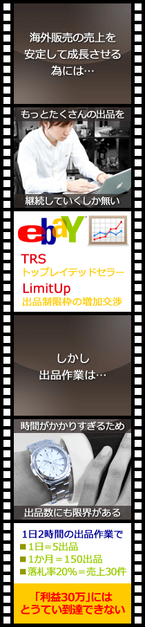 出品作業が必要不可欠ですが、時間がかかりすぎてしまう