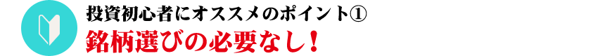 銘柄選びの必要なし！