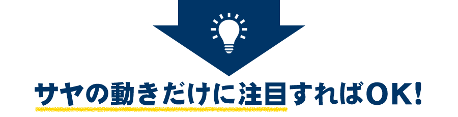 サヤの動きだけに注目すればOK！