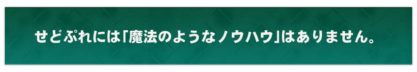 せどぷれには「魔法のようなノウハウ」はありません。