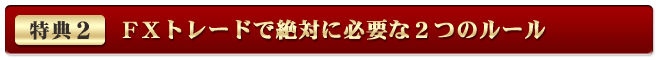 特典2「FXトレードで絶対に必要な２つのルール」