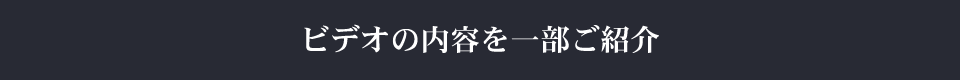 ビデオの内容を一部ご紹介