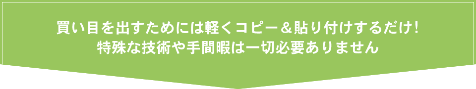 買い目を出すためには軽くコピー&貼り付けするだけ！特殊な技術や手間暇は一切必要ありません