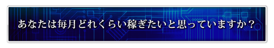 あなたは毎月どれくらい稼ぎたいと思っていますか？