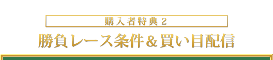 勝負レース条件＆買い目配信