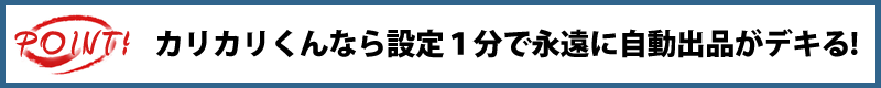 カリカリくんなら設定１分で永遠に自動出品がデキる！