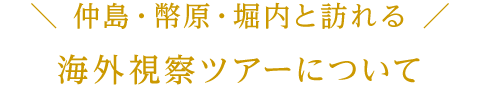 海外視察について