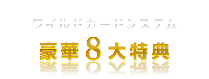 ワイルドカードシステム
豪華８大特典