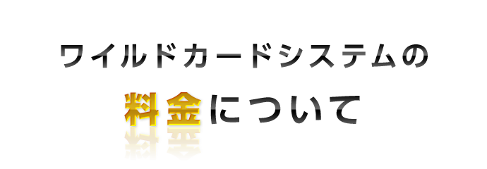 ワイルドカードシステムの
料金について