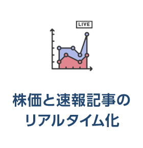 株価と速報記事のリアルタイム化