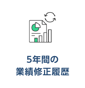 5年間の業績修正履歴